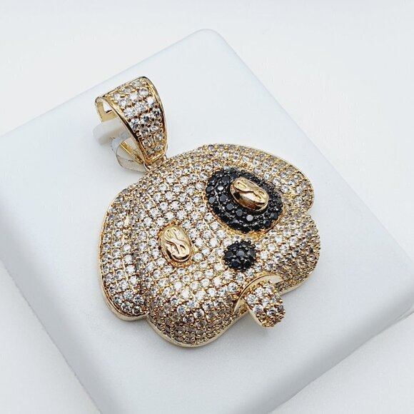 14K Gold Plated Cubic Zircon Pendant, INUS1BR260 - Picture 6 of 9
